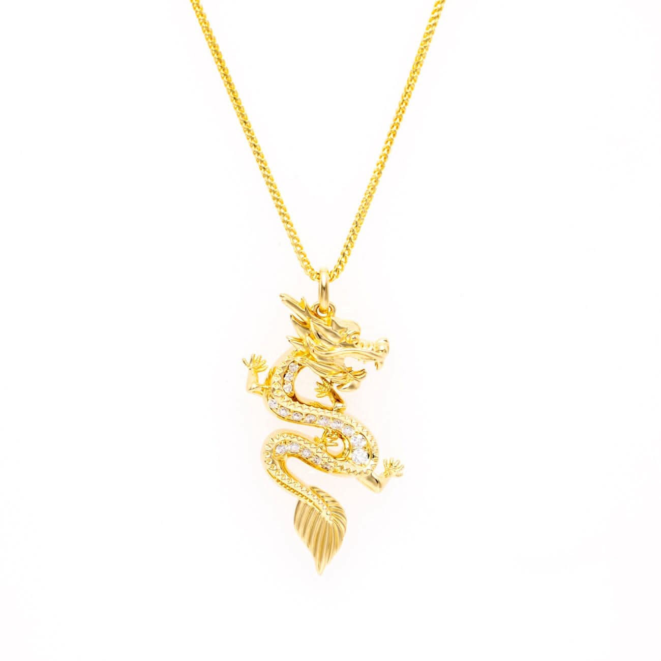 Diamond Year of the Dragon Pendant - PBD Necklaces
