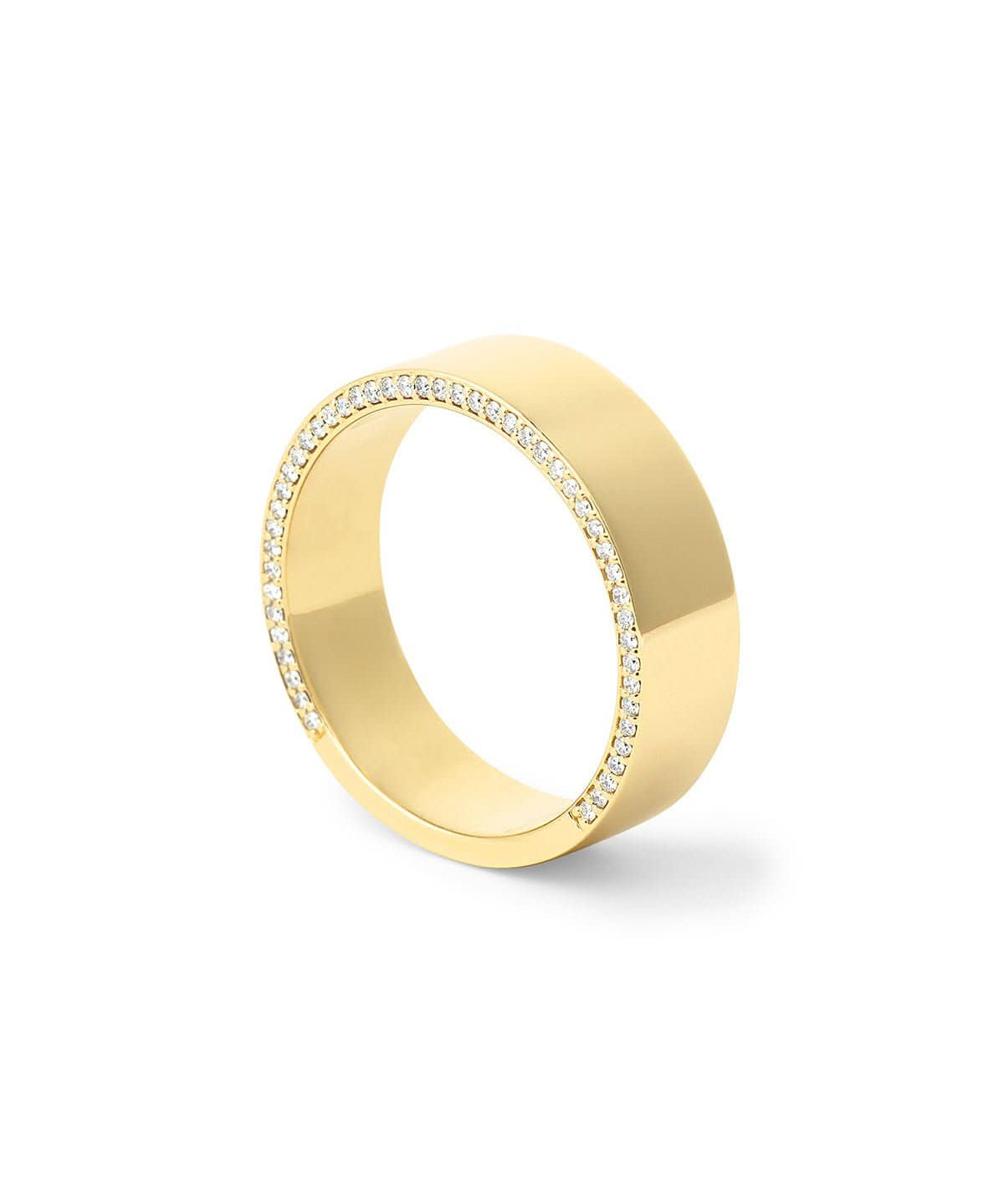 7mm Flat Polish Band with Diamond Edges - PBD Rings