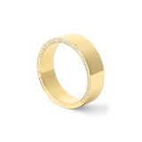 7mm Flat Polish Band with Diamond Edges