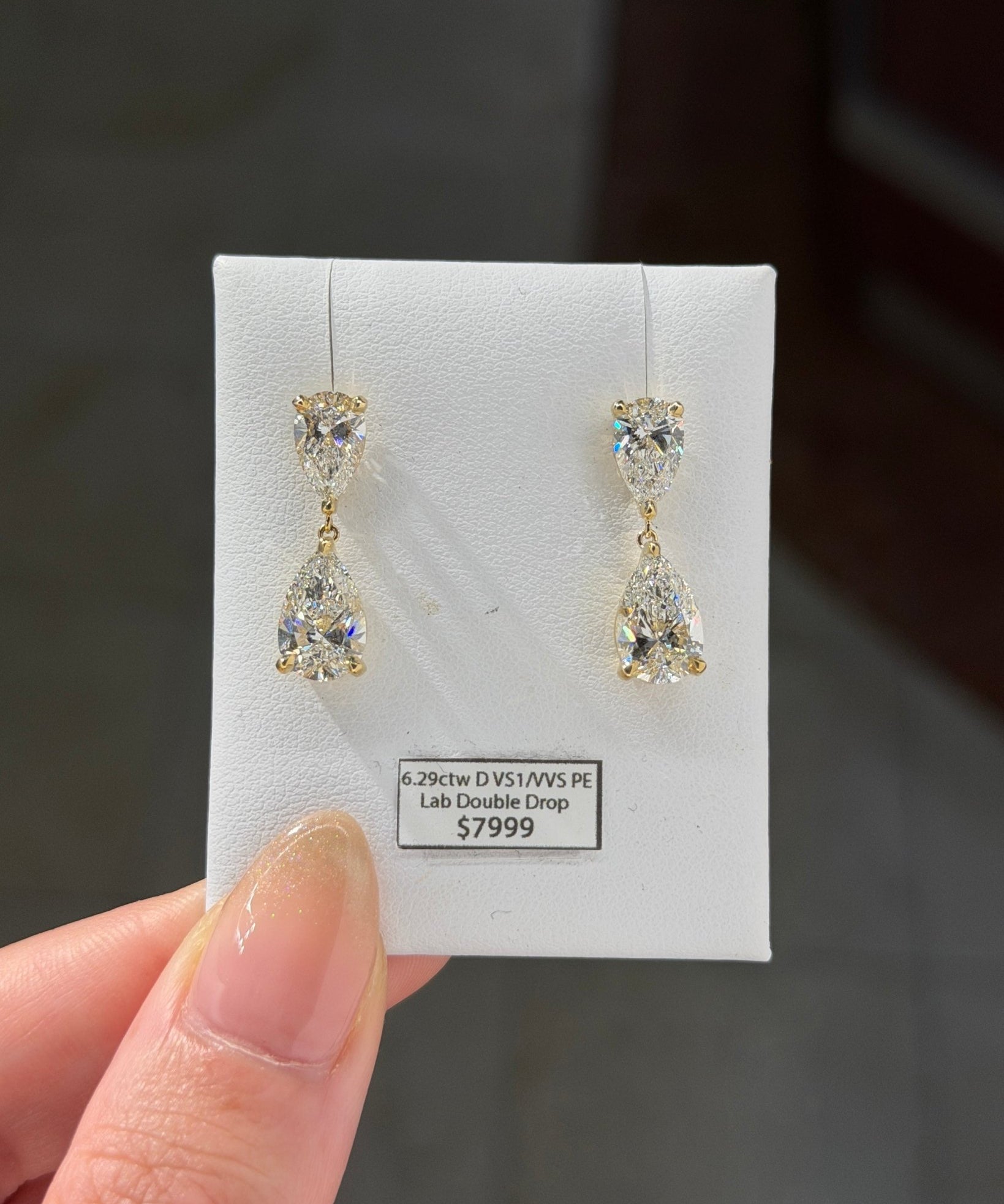 Double Pear Drop Studs - PBD Earrings