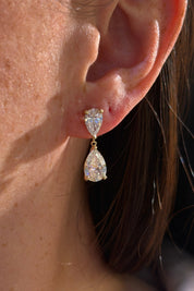 Double Pear Drop Studs - PBD Earrings