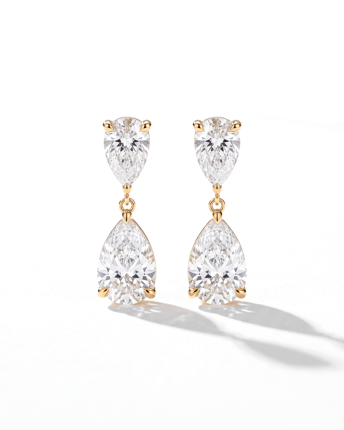 Double Pear Drop Studs - PBD Earrings