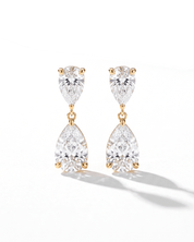 Double Pear Drop Studs - PBD Earrings
