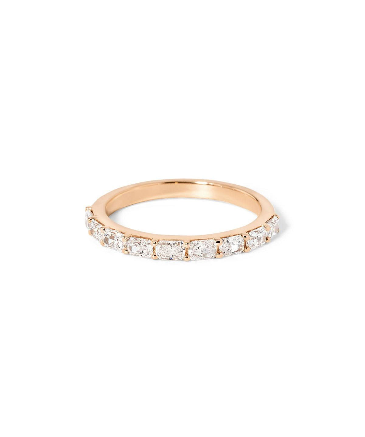 Double Prong East West Radiant Floating Diamond Ring - PBD Rings