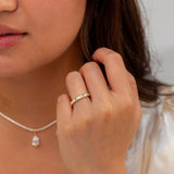 East-West Emerald Bezel Diamond Ring Rings Princess Bride Diamonds 