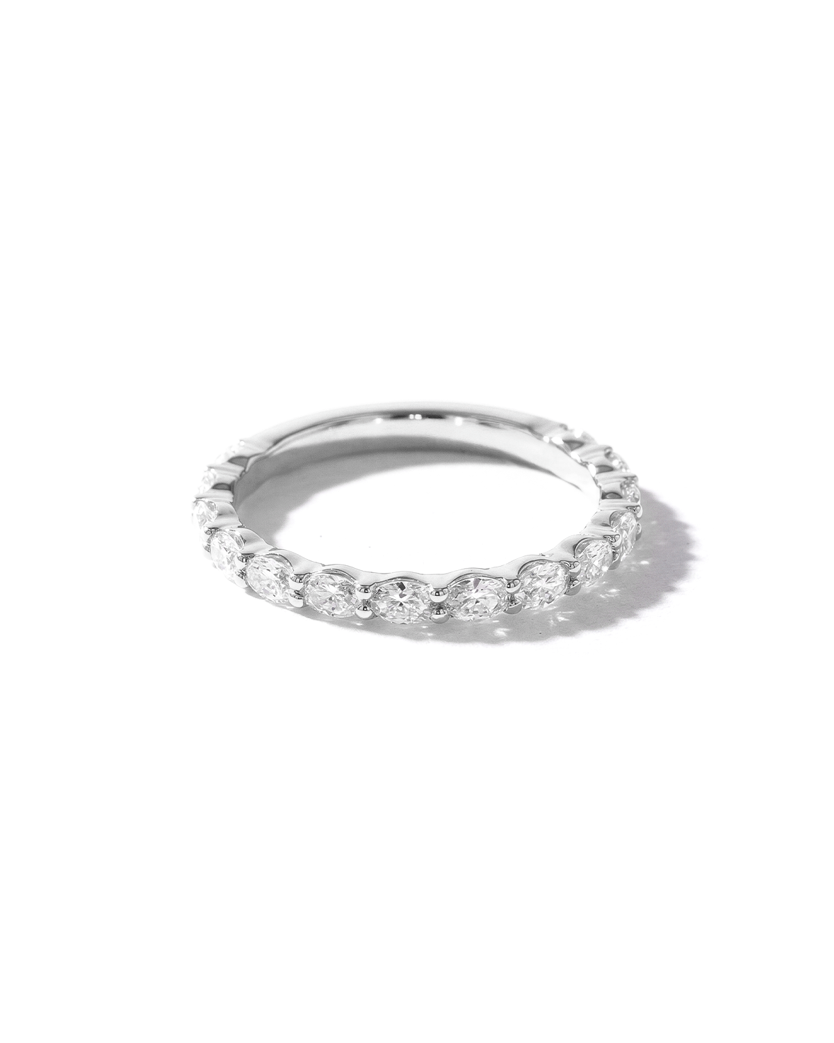 2.0mm East West Oval Diamond Ring