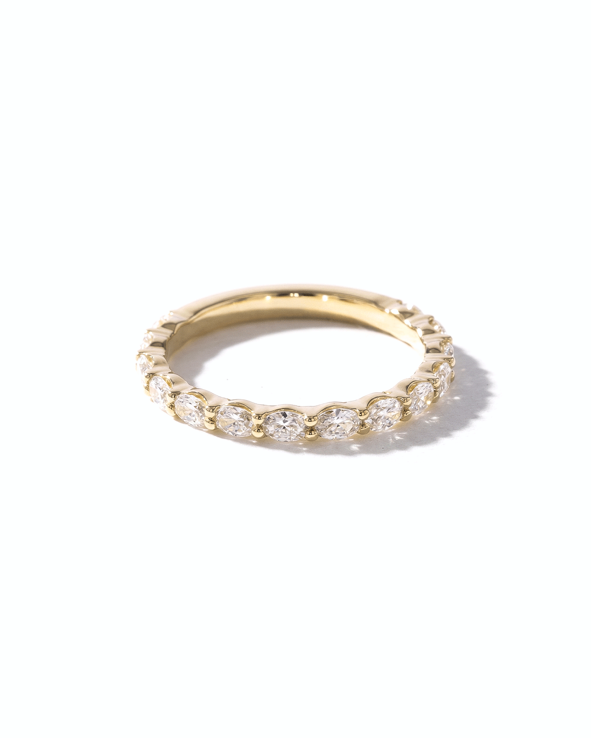 2.0mm East West Oval Diamond Ring