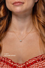 East West Oval Brandi Necklace Necklaces Princess Bride Diamonds 1.5ct 14K Yellow Gold 
