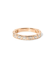 East-West Radiant Bezel Diamond Ring