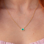 Emerald Diamond Halo Necklace Necklaces Princess Bride Diamonds 