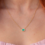 Emerald Diamond Halo Necklace Necklaces Princess Bride Diamonds 