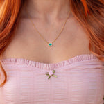 Emerald Diamond Halo Necklace Necklaces Princess Bride Diamonds 