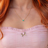 Emerald Diamond Halo Necklace Necklaces Princess Bride Diamonds 