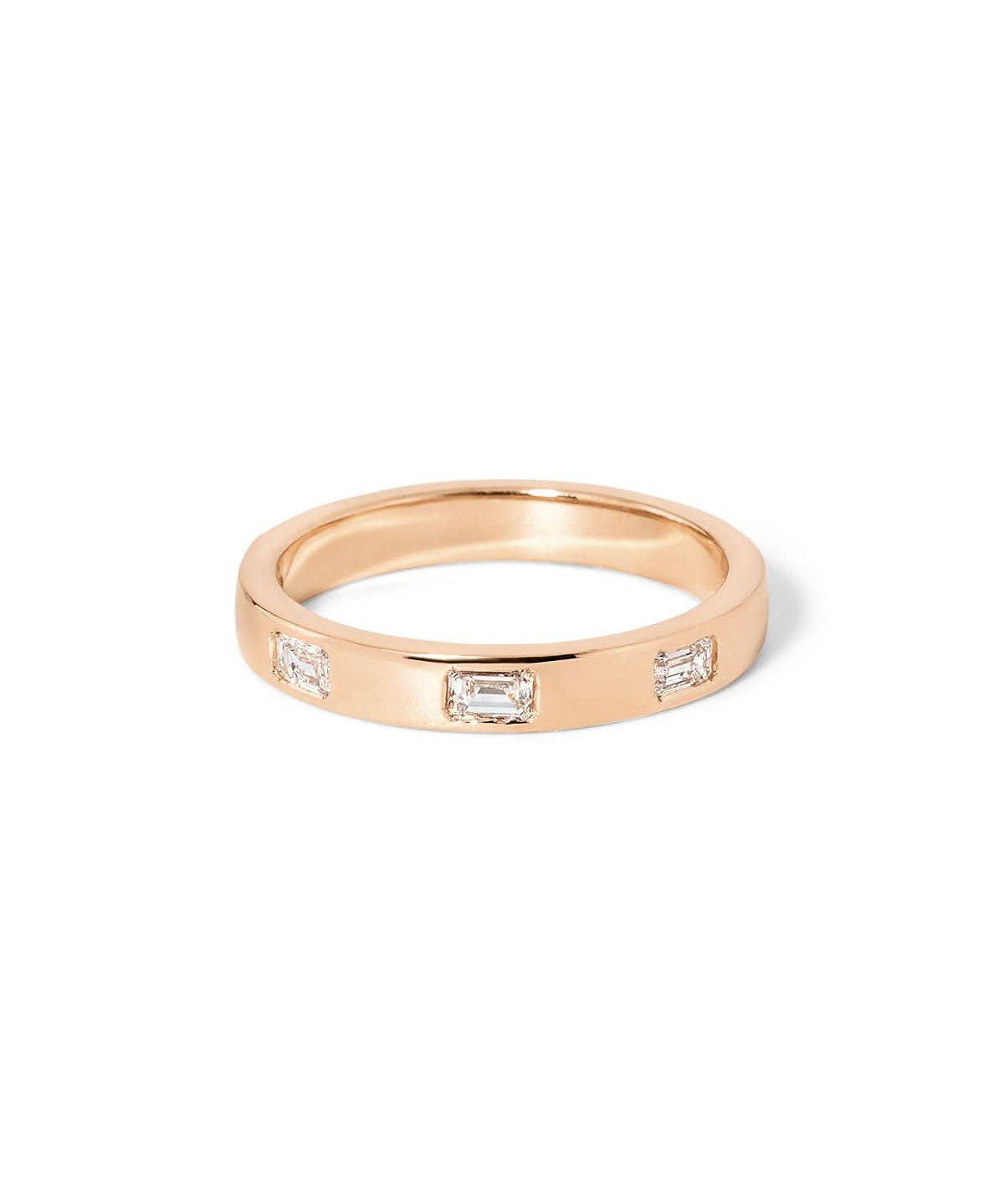 Emerald Diamond Inlay Band - PBD Rings