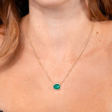 Freeform Emerald Necklace