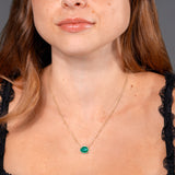 Freeform Emerald Necklace