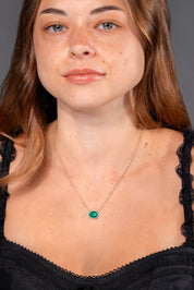 Freeform Emerald Necklace