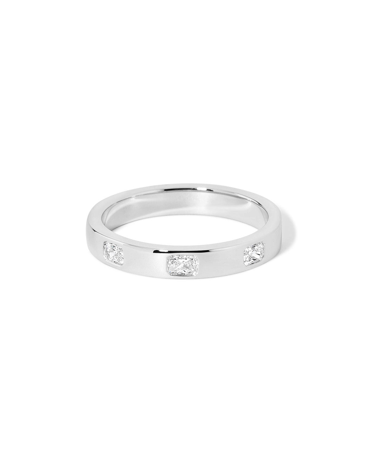 Radiant Diamond Inlay Band