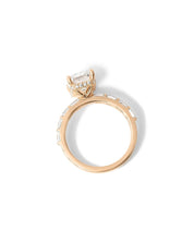 Emerald Lab Diamond East West Ring - PBD Engagement Rings