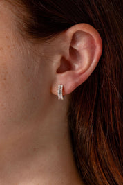 Emerald Lab Diamond Huggies Yellow Gold - PBD Earrings