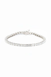 Emerald Lab Diamond Tennis Bracelet White Gold - PBD Bracelets
