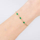 Emerald Pear & Round Diamond Beaded Bracelet Bracelets Princess Bride Diamonds 