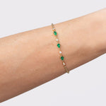Emerald Pear & Round Diamond Beaded Bracelet Bracelets Princess Bride Diamonds 