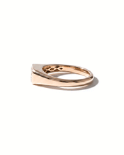 East West Emerald Signet Ring