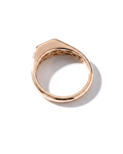 East West Emerald Signet Ring