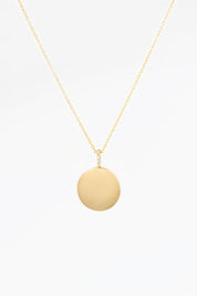 Engravable High Polish Gold Pendant with Diamond Bail Necklaces Princess Bride Diamonds 