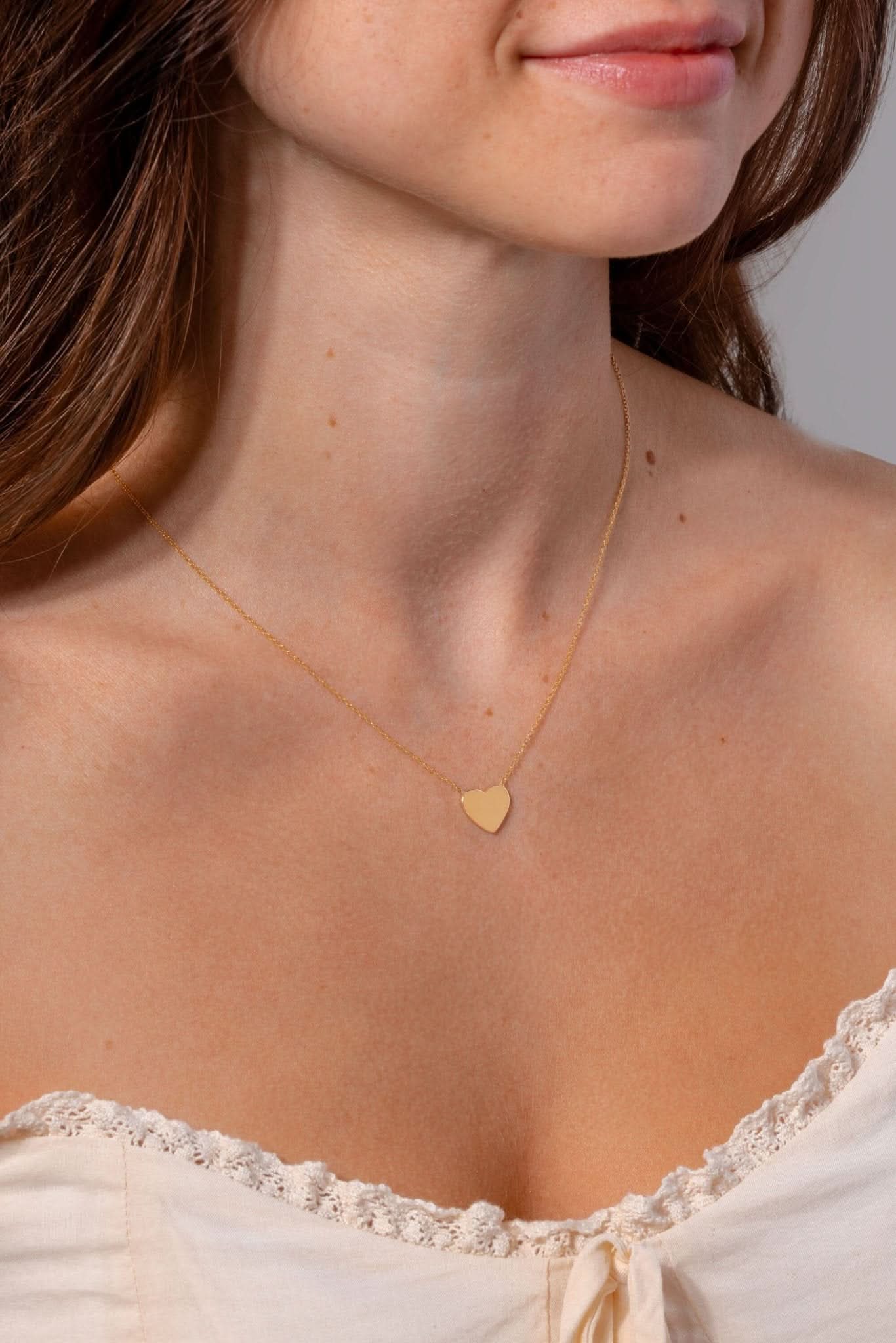 Engravable High Polish Heart Necklace - PBD Necklaces