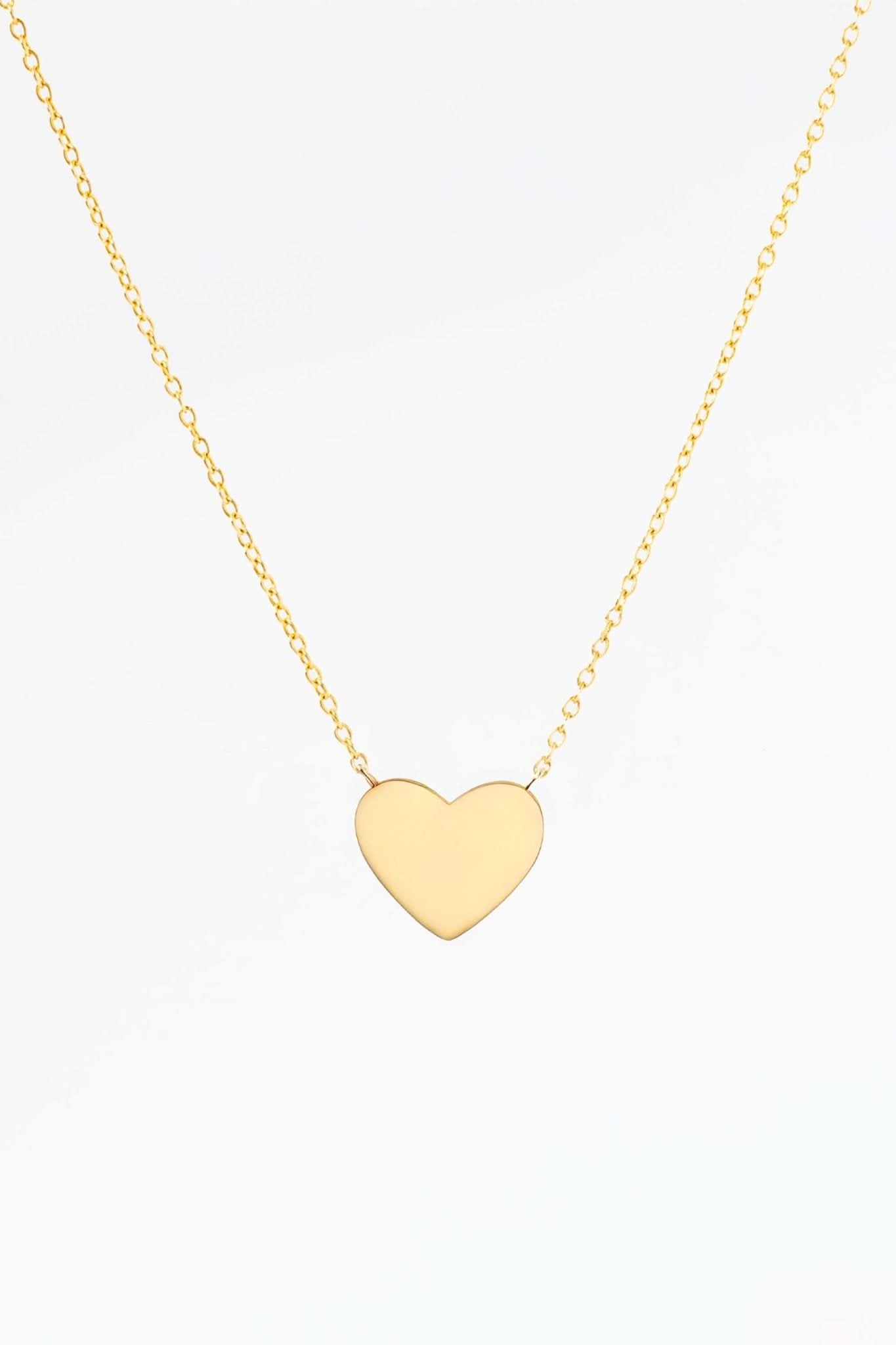 Engravable High Polish Heart Necklace - PBD Necklaces