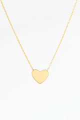 Engravable High Polish Heart Necklace