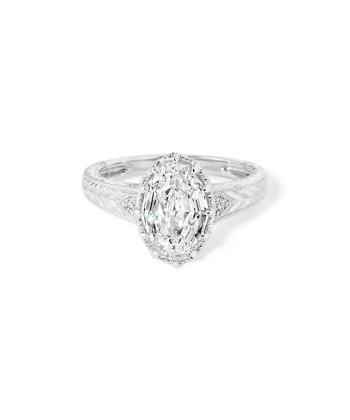 Evelyn Step Cut Oval - PBD Engagement Rings