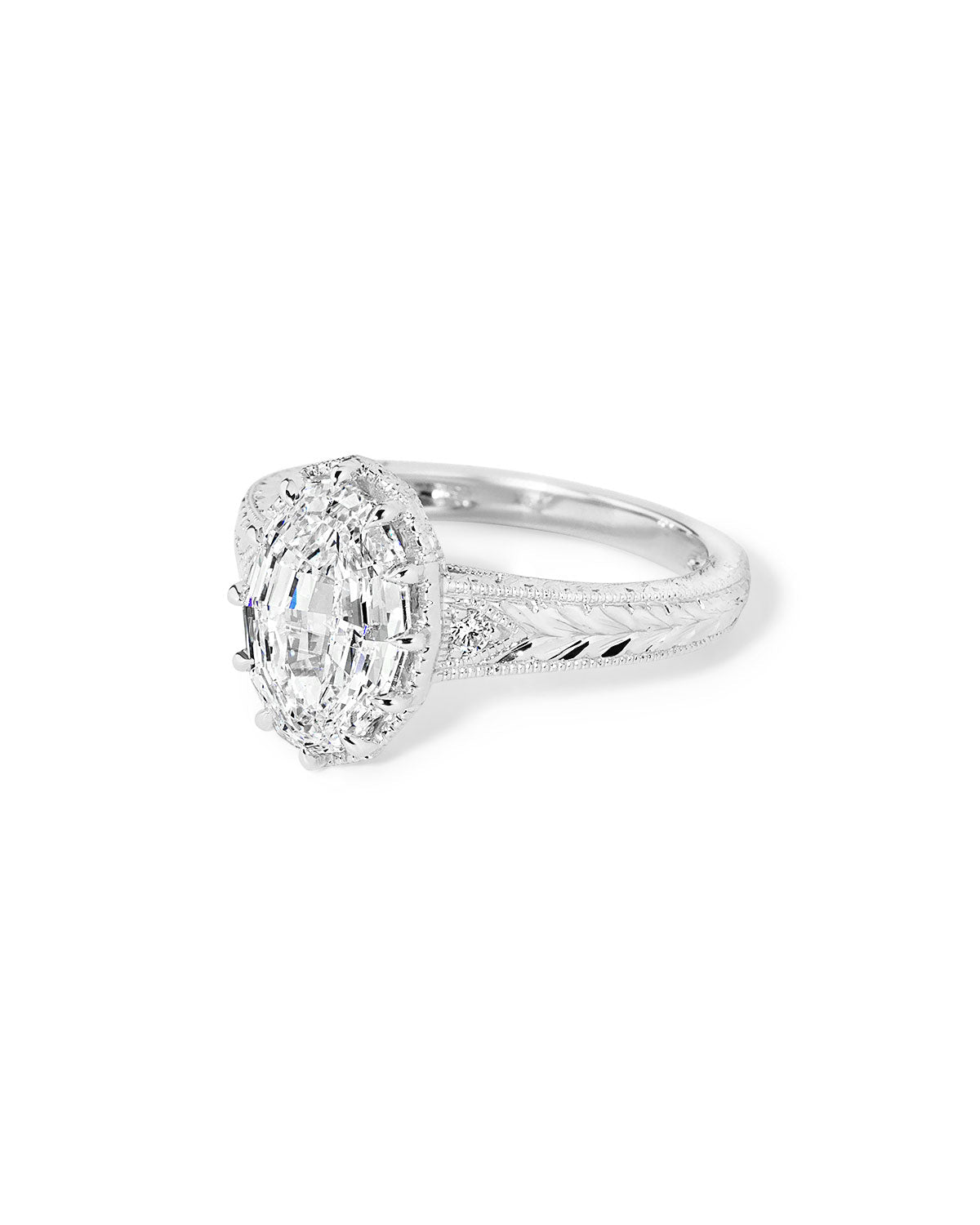 Evelyn Step Cut Oval - PBD Engagement Rings