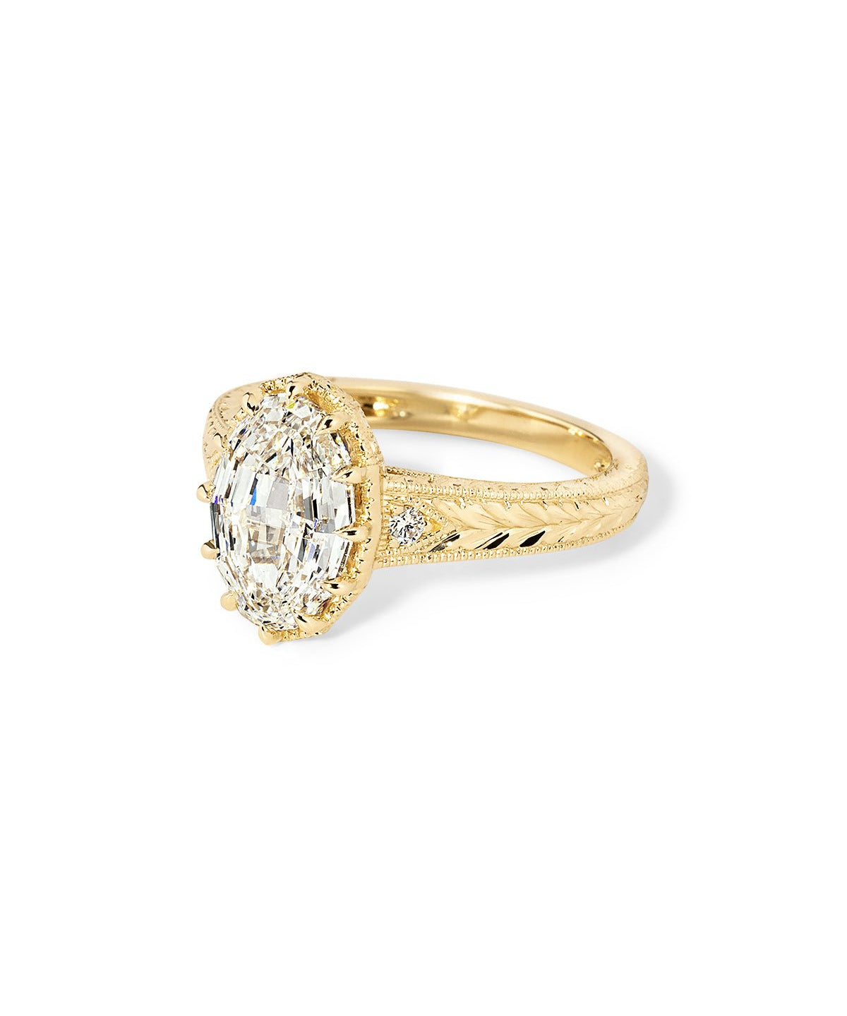 Evelyn Step Cut Oval - PBD Engagement Rings