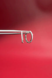 Extra - Fine 13mm Pavé Hoops White Gold - PBD Earrings