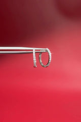 Extra-Fine 13mm Pavé Hoops White Gold