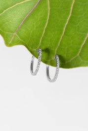 Extra - Fine 16mm Pavé Hoops White Gold - PBD Earrings