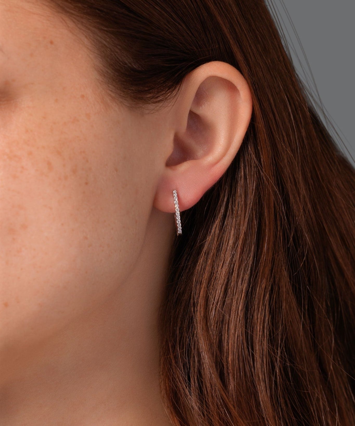 Extra - Fine 16mm Pavé Hoops White Gold - PBD Earrings