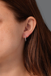 Extra - Fine 16mm Pavé Hoops White Gold - PBD Earrings