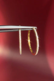 Extra - Fine 25mm Pavé Hoops Yellow Gold - PBD Earrings