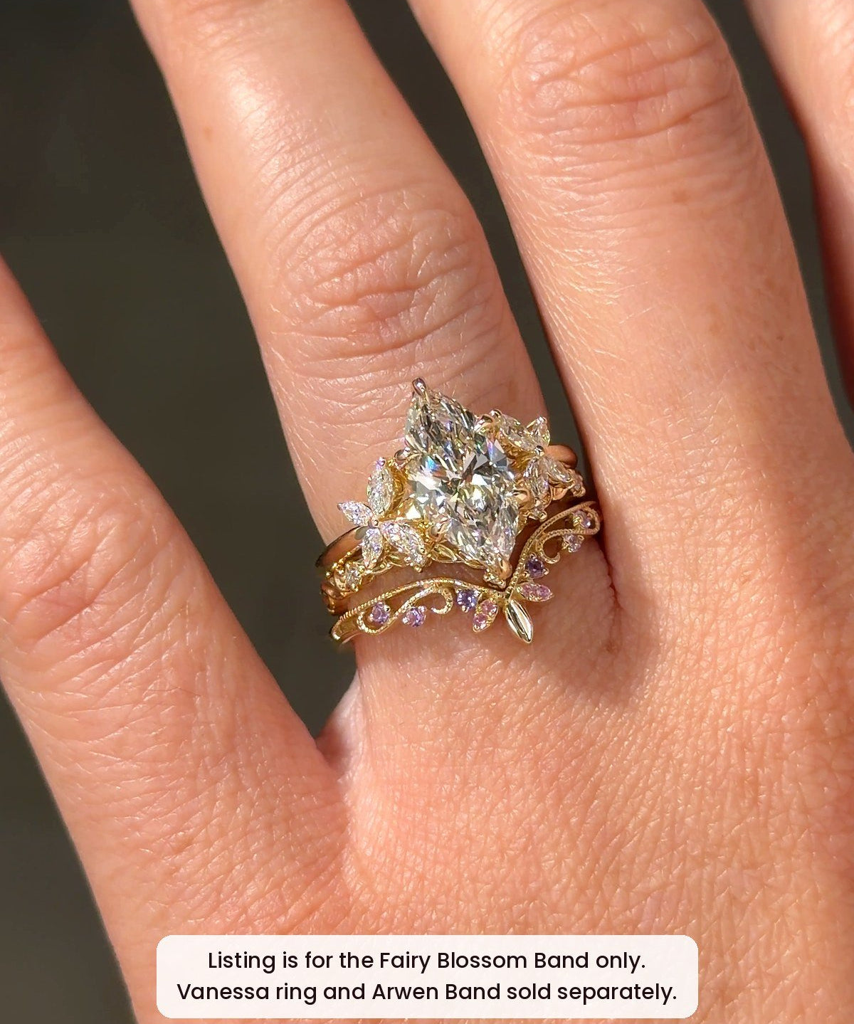Fairy Blossom Band | Pink & Purple Sapphire - PBD Rings