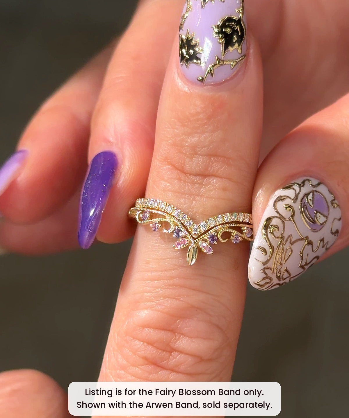 Fairy Blossom Band | Pink & Purple Sapphire - PBD Rings