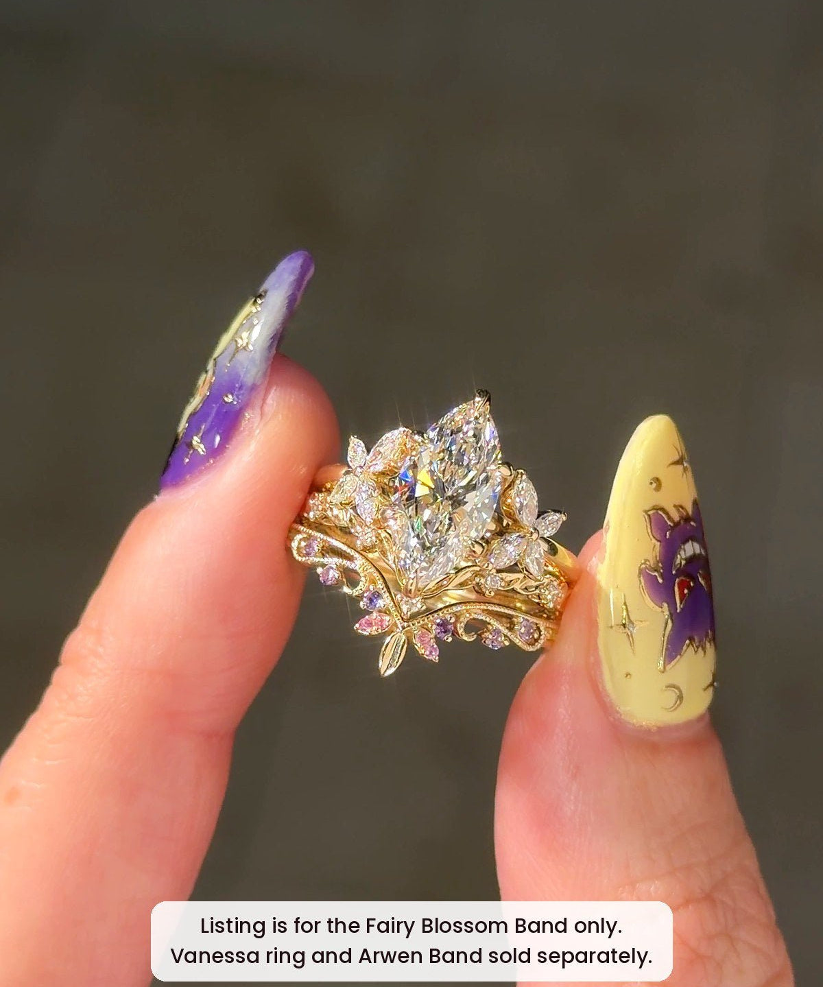 Fairy Blossom Band | Pink & Purple Sapphire - PBD Rings