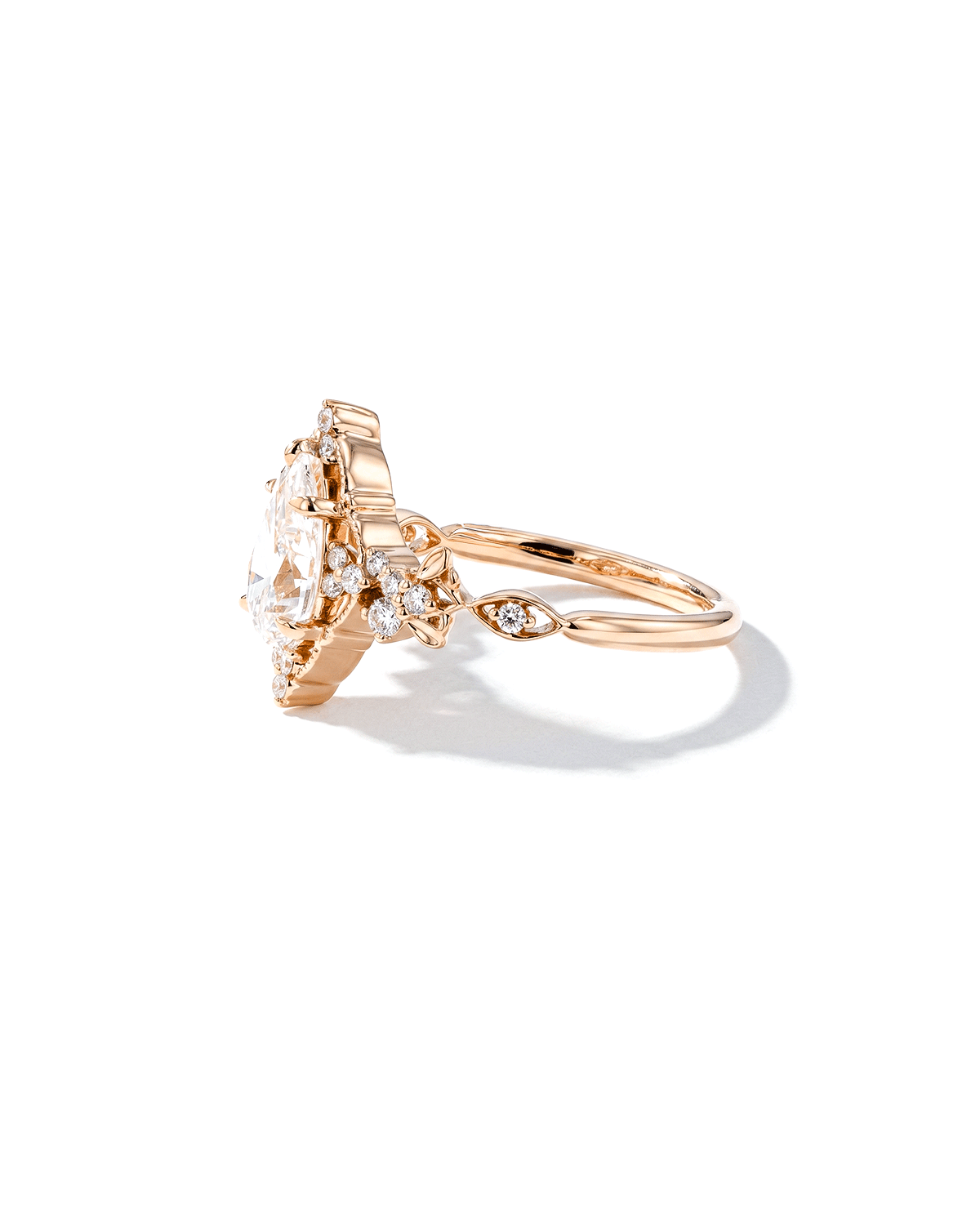 Fairy Blossom Pear Engraved Ring