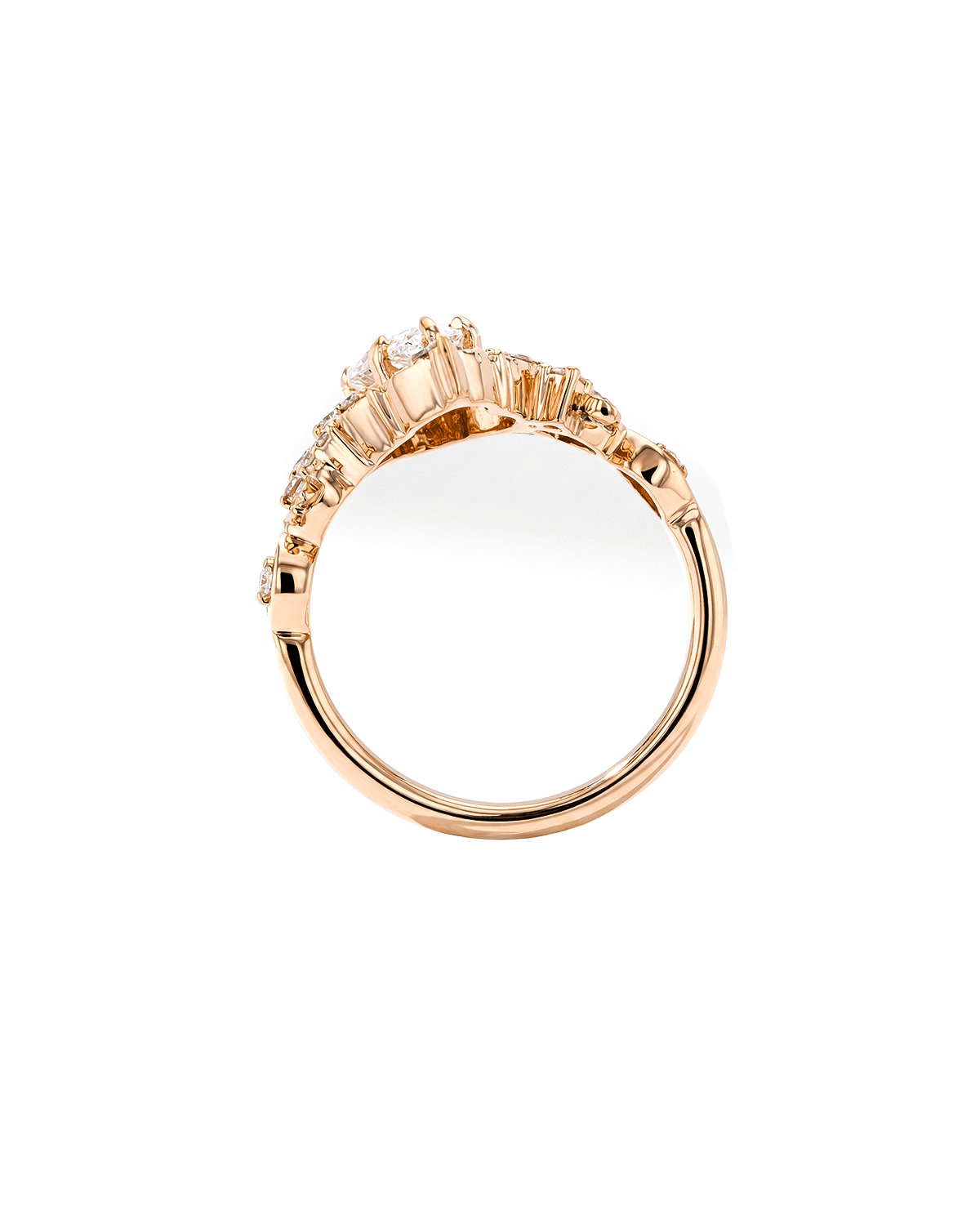 Fairy Blossom Pear Engraved Ring