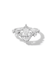 Fairy Blossom Pear Engraved Ring