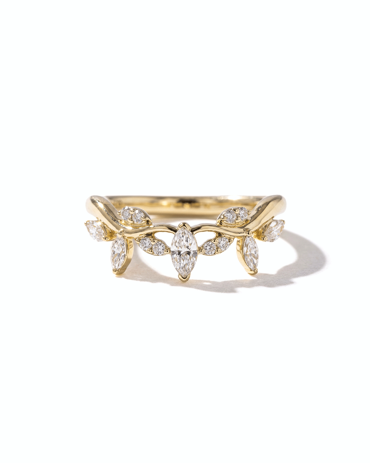 Fairy Tiara Band | 50% Eternity | 14K Yellow Gold