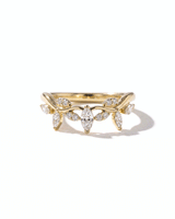Fairy Tiara Band | 50% Eternity | 14K Yellow Gold
